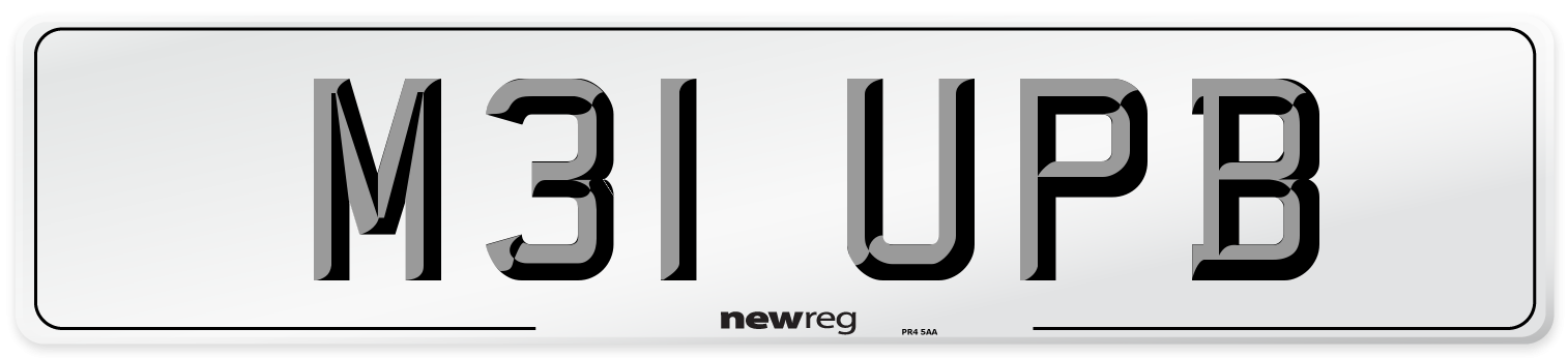 M31 UPB Number Plate from New Reg